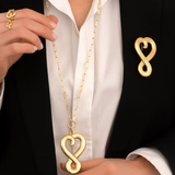 5 hearts love necklace