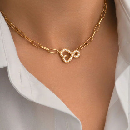 Collier Amour infini serti