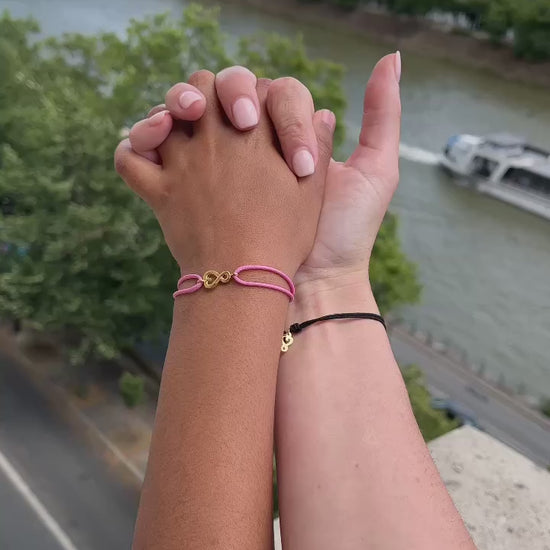 bracelets cordons amour assortis mère fille