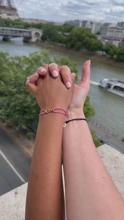 bracelets cordons amour assortis mère fille